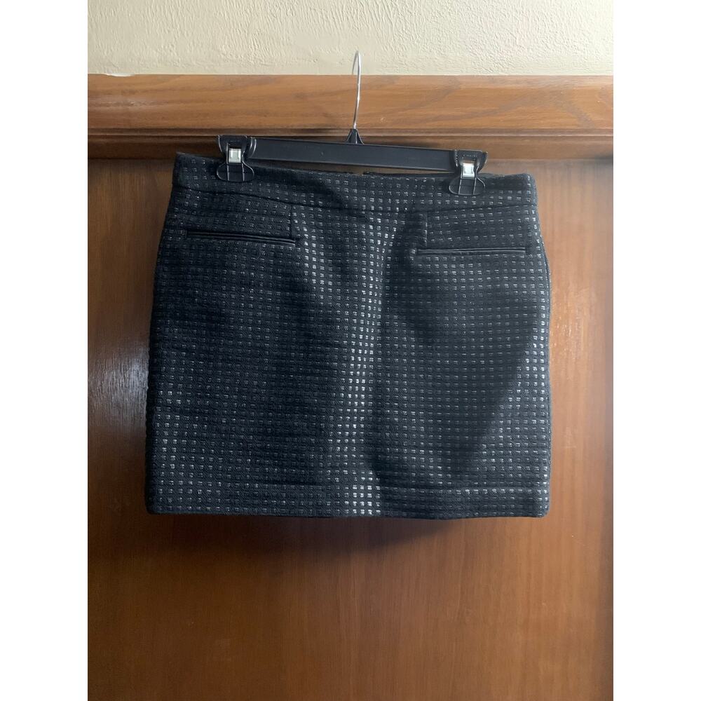 Gap Womens Size 6 Black Mini Skirt Textured Lined Career Casual
